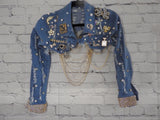 Very short bedazzled jacket