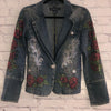Rhinestone roses denim jacket