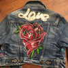 Sexy rose denim jacket size S