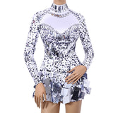 Women Birthday Celebrate Party Leotard Female Performance Outfit Stage Dress