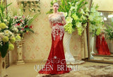 Custom Made Mermaid Evening Dresses Luxury Crystal Beaded Sequin Long Sexy Dubai Prom Party 100% Real Photo Evening Gowns  SW14M
